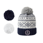 Charger l&#39;image dans la galerie, Bonnet homme femme Cabaïa marine pompons interchangeables | Georgespaul
