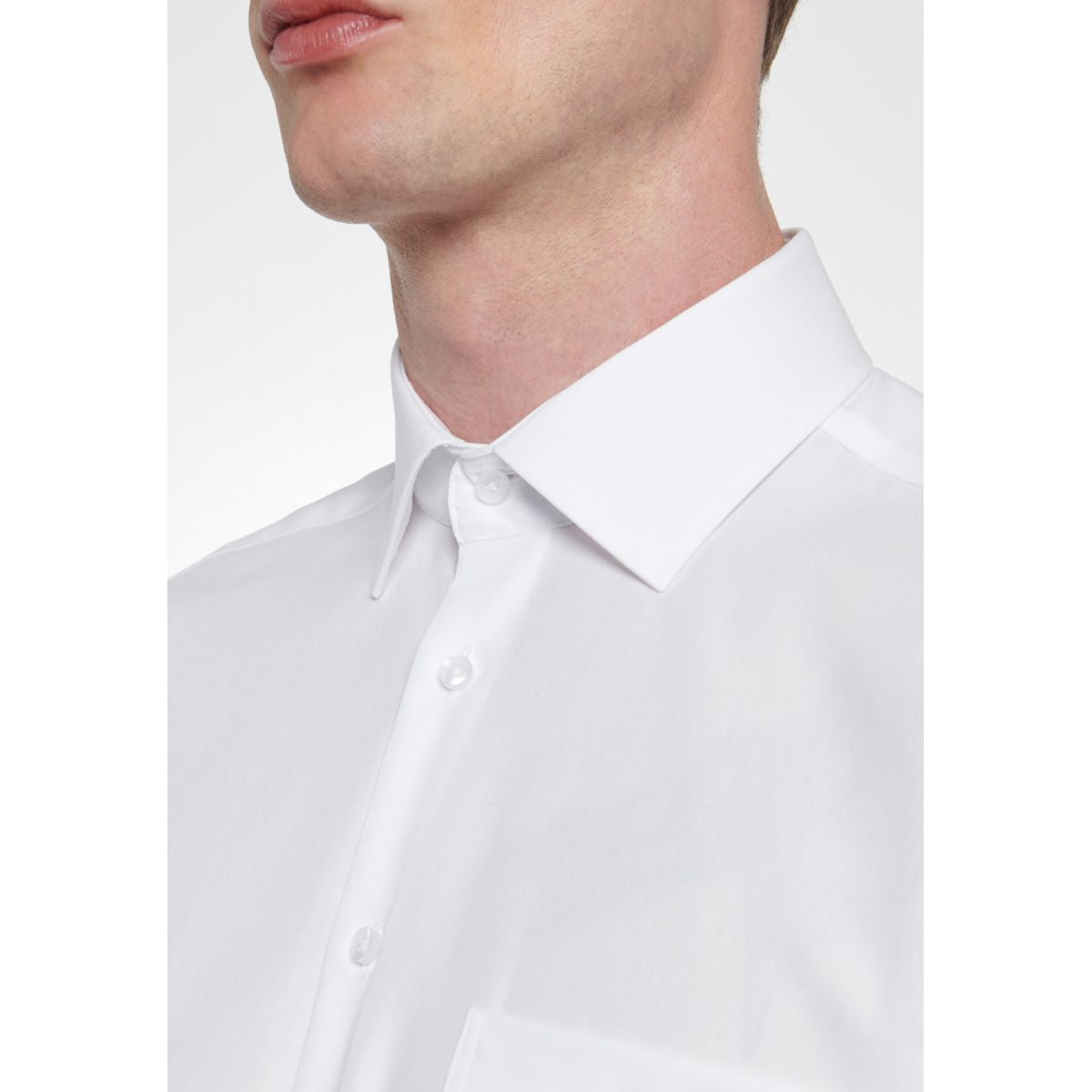 Seidensticker Straight Fit weißes bügelfreies Hemd