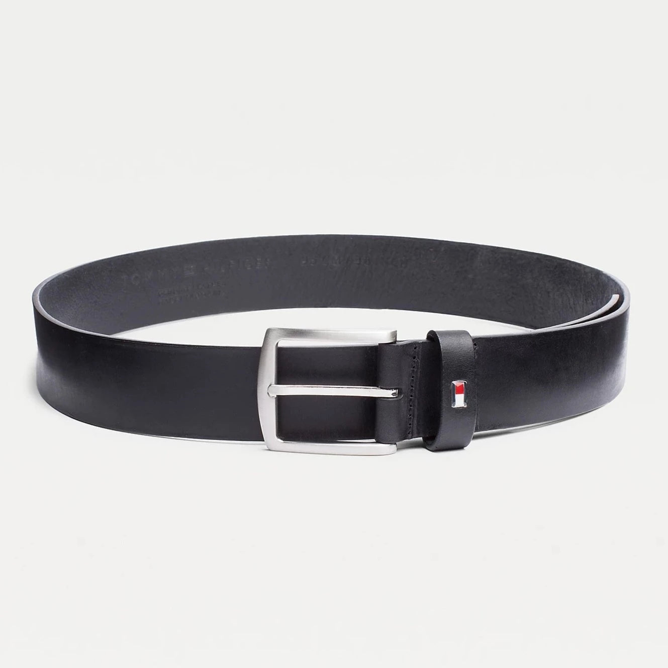 Ceinture Tommy Hilfiger noire en cuir pour homme I Georgespaul