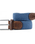 Ceinture tressée Billybelt bleue en cuir - Georgespaul