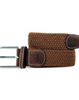 Ceinture tressée Billybelt marron camel en cuir - Georgespaul