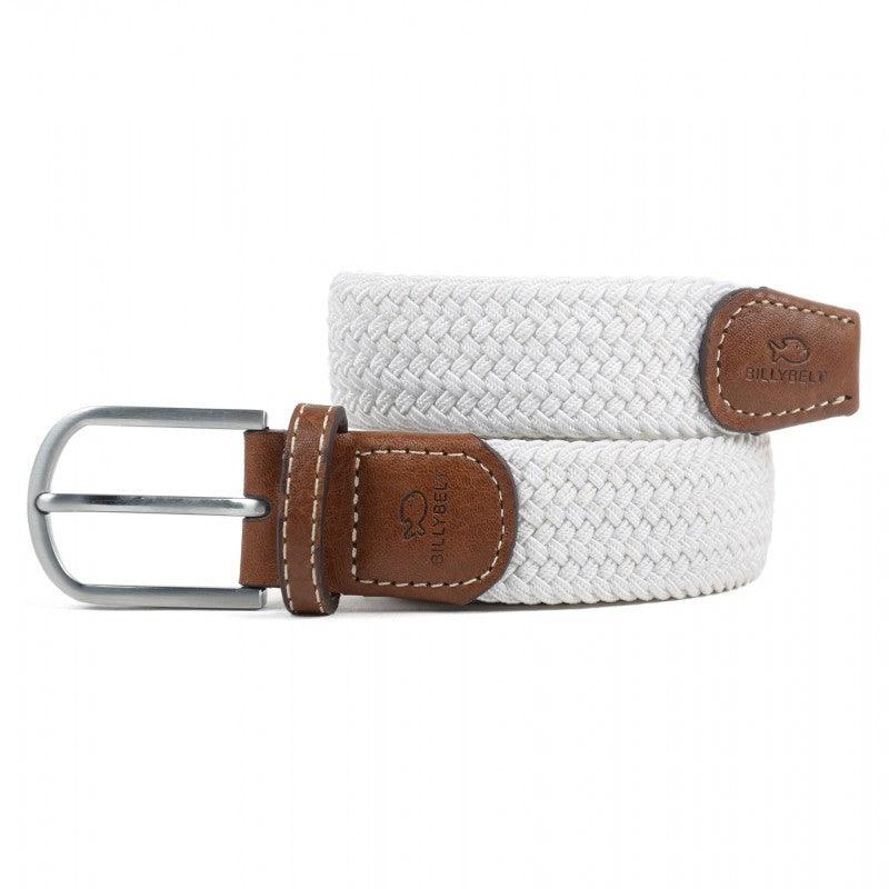 Ceinture tressée Billybelt blanche en cuir - Georgespaul