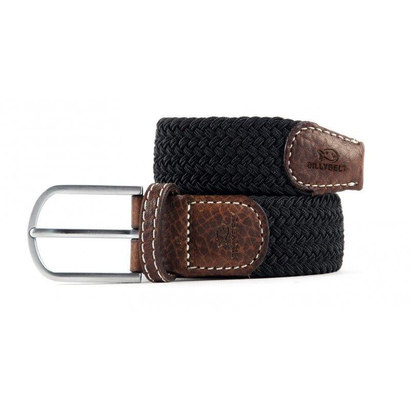 Ceinture tressée Billybelt noire en cuir - Georgespaul