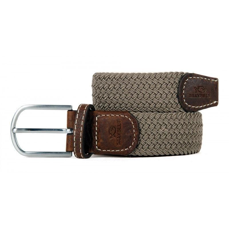 Ceinture tressée Billybelt taupe beige en cuir - Georgespaul