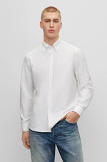 Afbeelding in Gallery-weergave laden, Chemise BOSS blanche en coton pour homme I Georgespaul
