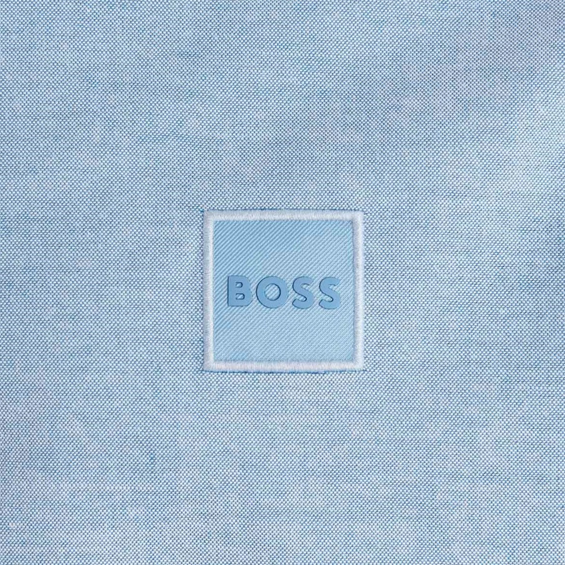 Chemise BOSS bleue en coton stretch pour homme I Georgespaul