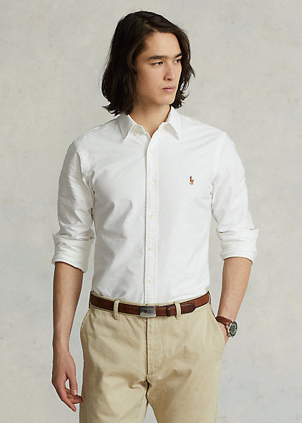 Chemise Ralph Lauren ajustée blanche pour homme | Georgespaul