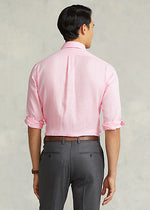 Charger l&#39;image dans la galerie, Chemise Ralph Lauren rose en lin pour homme | Georgespaul
