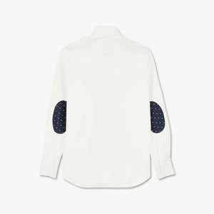 Chemise à coudières homme Eden Park blanche en twill de coton | Georgespaul
