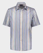 Charger l&#39;image dans la galerie, Chemise manches courtes à rayures pour homme Paul &amp; Shark bleue | Georgespaul
