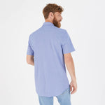 Charger l&#39;image dans la galerie, Chemise manches courtes homme Eden Park bleue en coton piqué | Georgespaul

