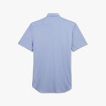 Laden Sie das Bild in den Galerie-Viewer, Chemise manches courtes homme Eden Park bleue en coton piqué | Georgespaul
