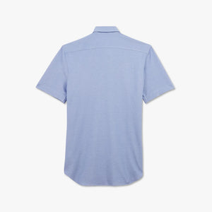 Chemise manches courtes homme Eden Park bleue en coton piqué | Georgespaul