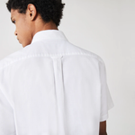 Laden Sie das Bild in den Galerie-Viewer, Chemise manches courtes homme Lacoste blanche coton Oxford | Georgespaul
