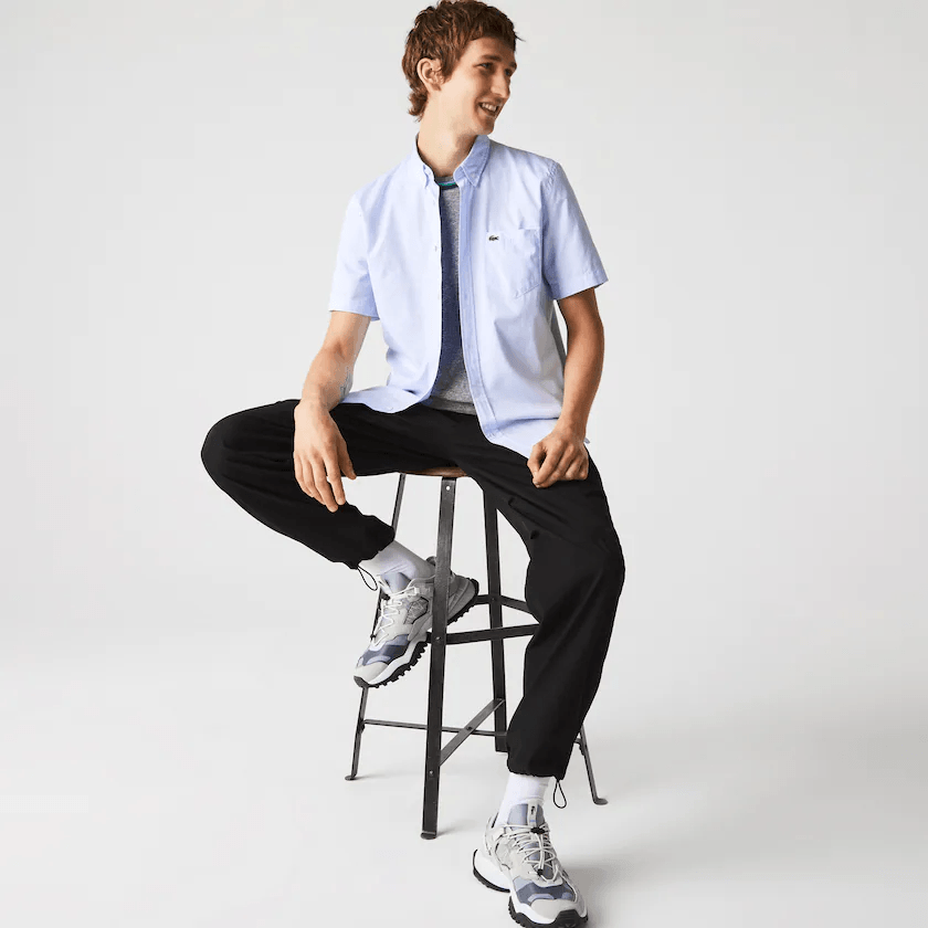 Chemise manches courtes Lacoste bleu - Georgespaul