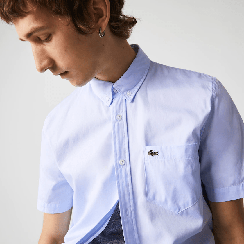 Chemise manches courtes Lacoste bleu - Georgespaul