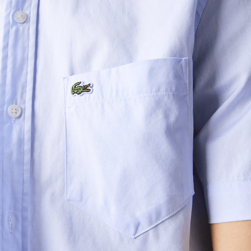 Chemise manches courtes Lacoste bleu - Georgespaul