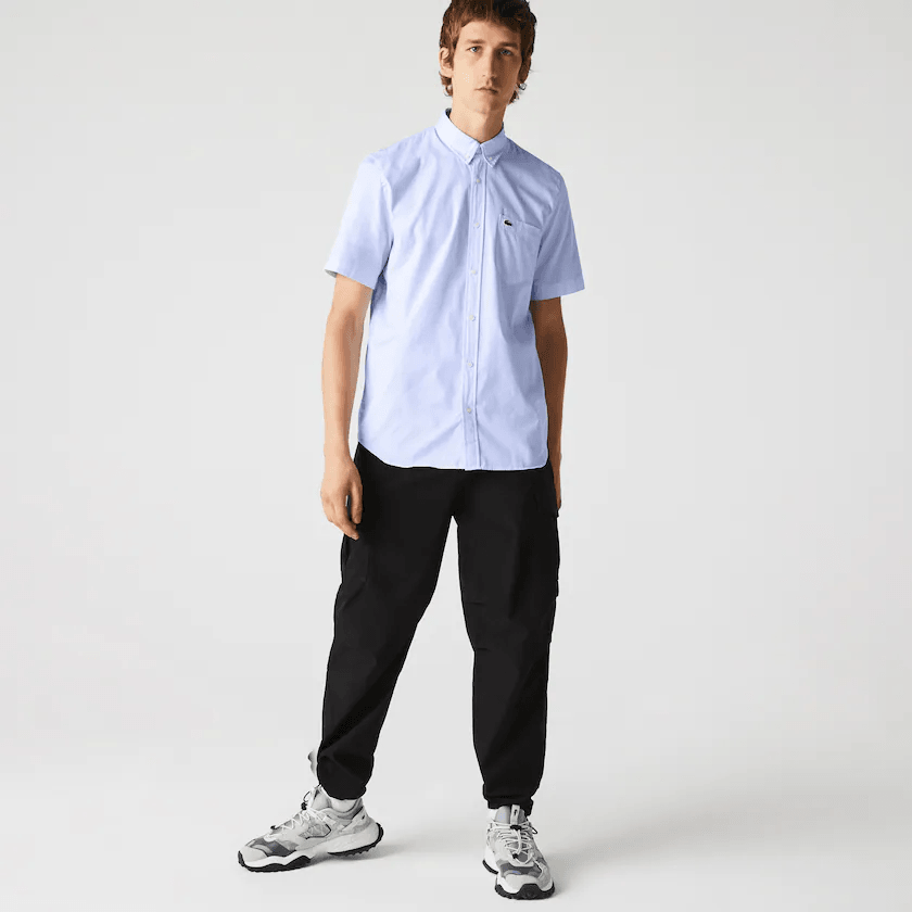 Chemise manches courtes Lacoste bleu - Georgespaul
