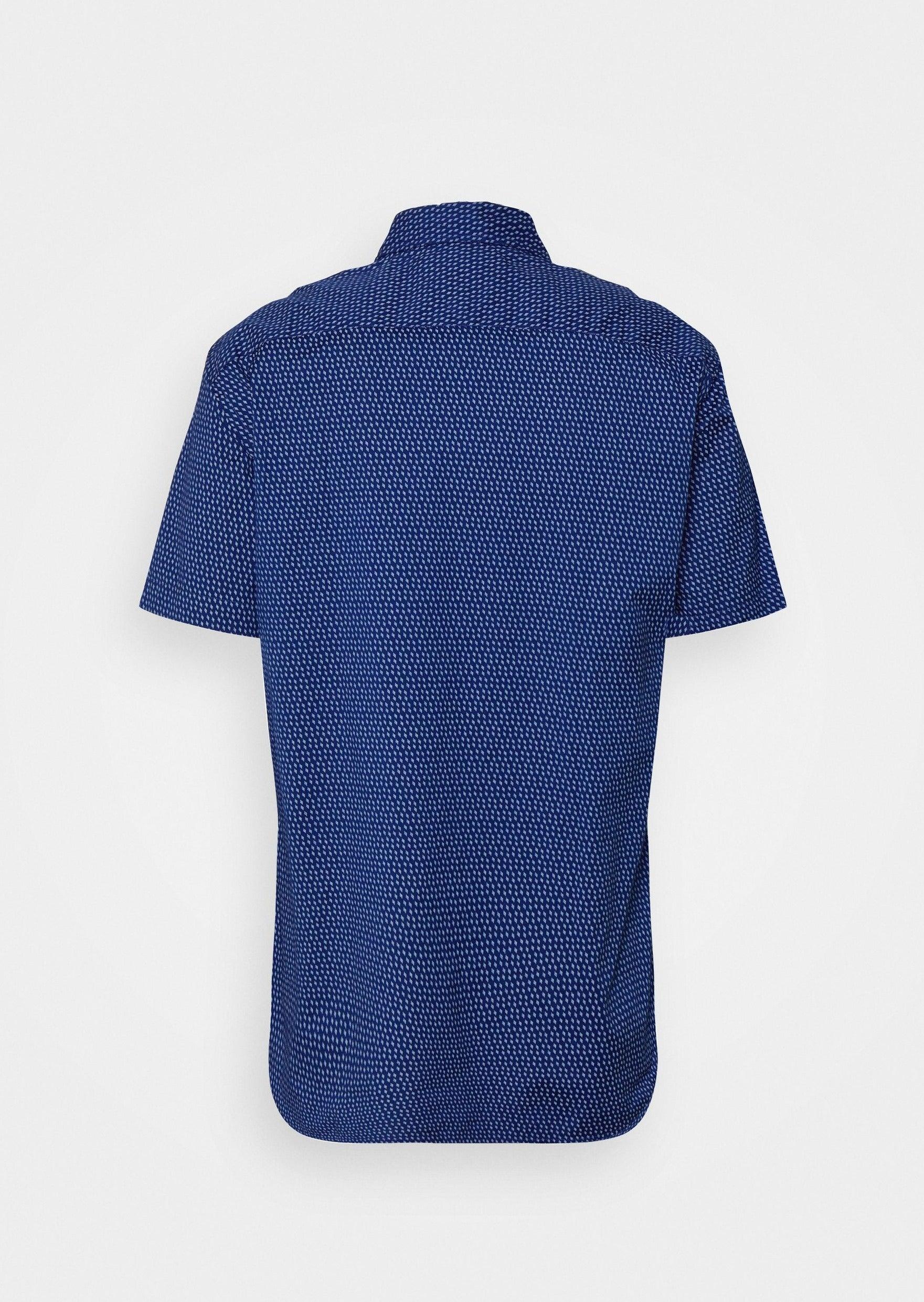 Chemise manches courtes motifs Tommy Hilfiger marine coton - Georgespaul