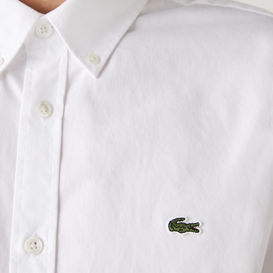 Chemise pour homme Lacoste blanche en coton | Georgespaul