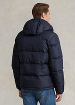 Charger l&#39;image dans la galerie, Doudoune à capuche homme Ralph Lauren marine en duvet | Georgespaul
