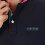 Charger l&#39;image dans la galerie, Polo col multicolore pour homme Eden Park marine en coton | Georgespaul
