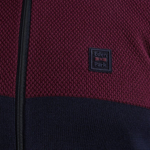 Gilet zippé bicolore Eden Park bordeaux en coton I Georgespaul
