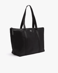 Grand sac cabas Lacoste noir en toile - Georgespaul