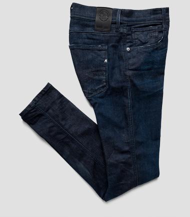 Jeans slim Hyperflex Replay bleu