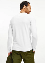 Charger l&#39;image dans la galerie, T-Shirt manches longues Tommy Hilfiger ajusté blanc coton bio
