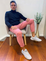 Laden Sie das Bild in den Galerie-Viewer, Pantalon chino homme Georgespaul rose en coton | Georgespaul
