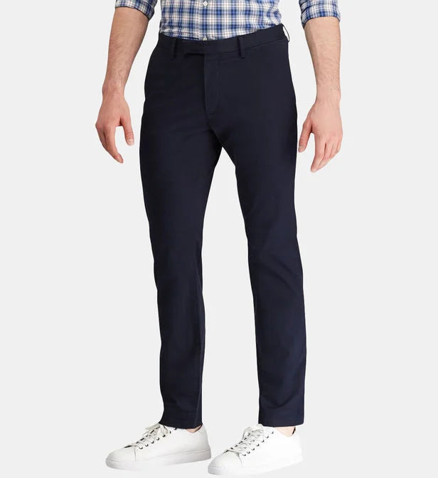 Pantalon chino Ralph Lauren marine en coton stretch | Georgespaul