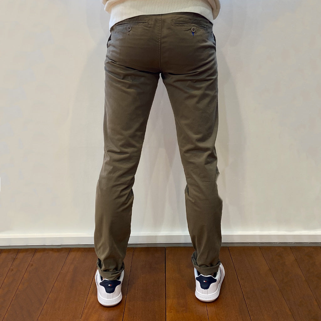 Pantalon chino pour homme Georgespaul kaki en coton | Georgespaul