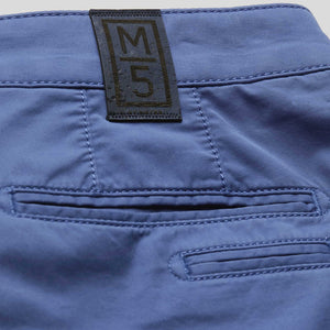 Pantalon chino Meyer bleu en twill de coton bio
