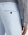 Pantalon chino slim Tommy Hilfiger bleu clair coton bio stretch - Georgespaul