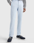 Pantalon chino slim Tommy Hilfiger bleu clair coton bio stretch - Georgespaul