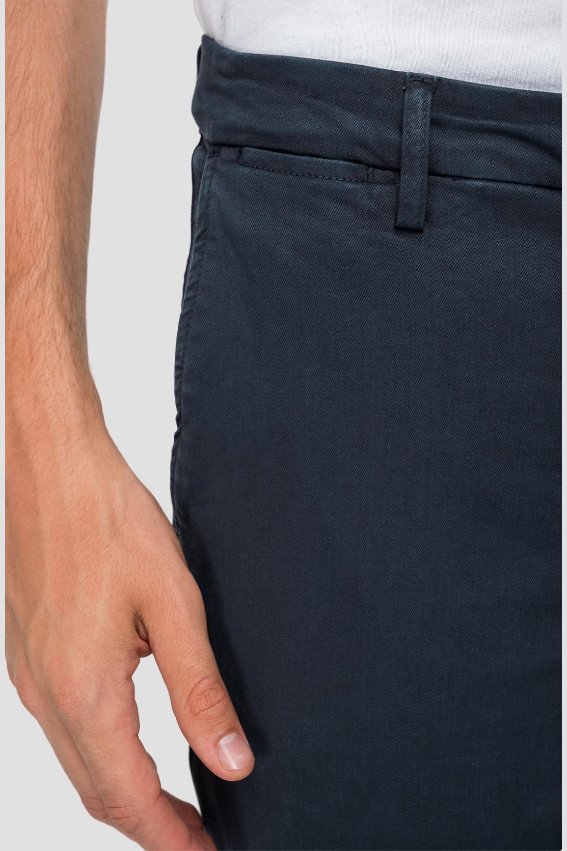 Pantalon chino slim Replay marine en coton stretch - Georgespaul