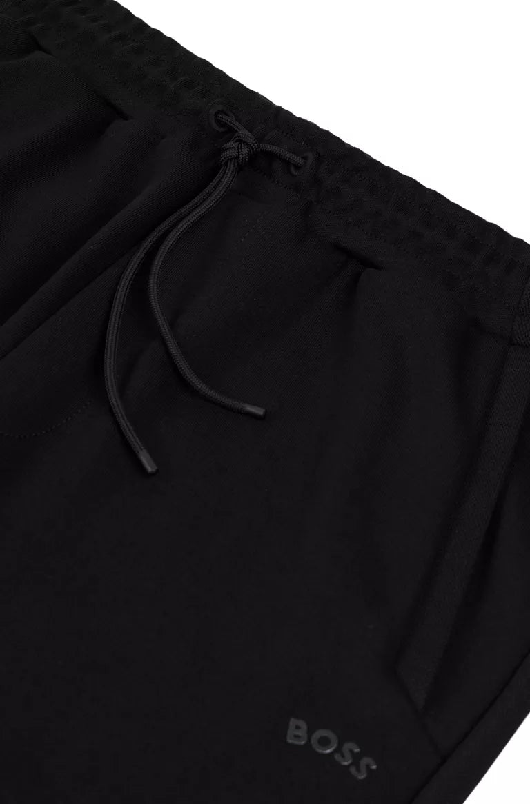 Pantalon de jogging homme BOSS noir molleton de coton