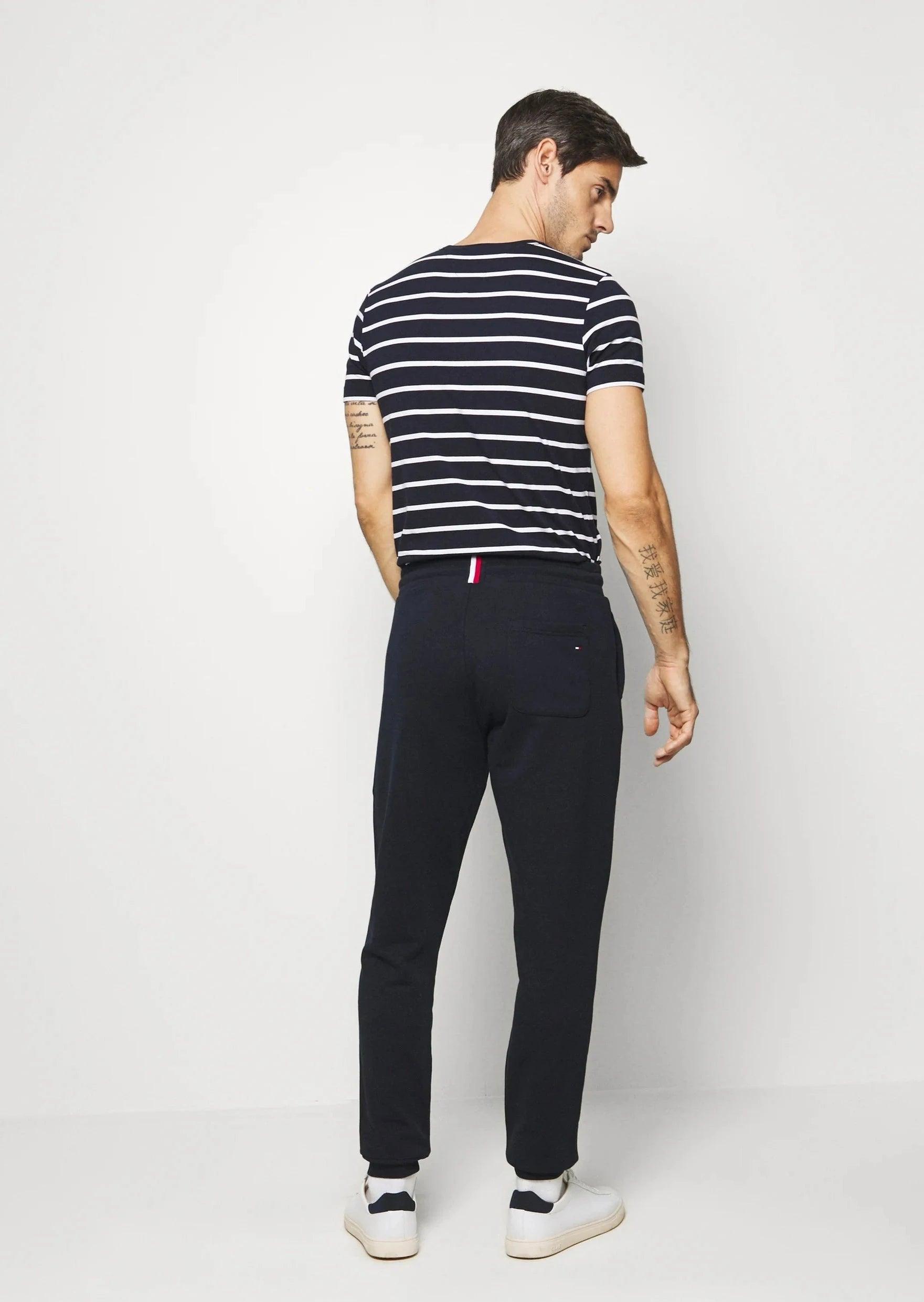 Pantalon de jogging Tommy Hilfiger marine en coton bio - Georgespaul