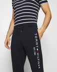 Pantalon de jogging Tommy Hilfiger marine en coton bio - Georgespaul