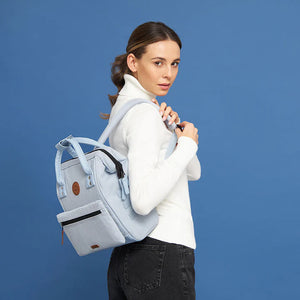 Kleiner hellblauer Cabaïa-Rucksack mit austauschbaren Taschen