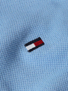 Polo 1985 homme Tommy Hilfiger bleu en coton bio stretch | Georgespaul