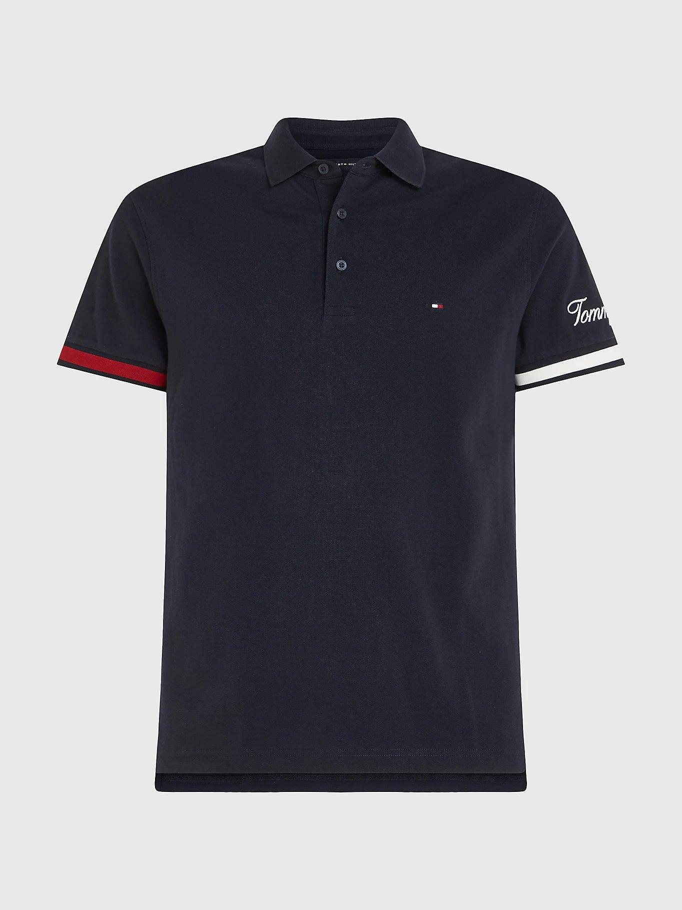 Polo à liserés Tommy hilfiger ajusté marine - Georgespaul