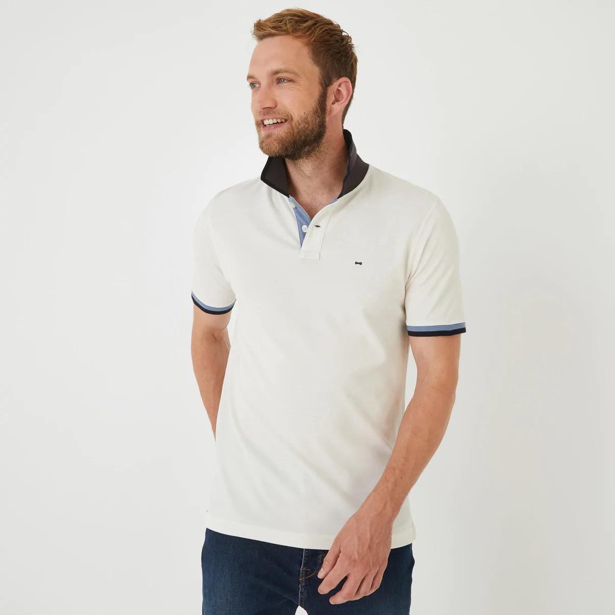 Polo Eden Park blanc en coton pima - Georgespaul