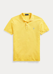 Polo homme Ralph Lauren cintré jaune en coton piqué | Georgespaul