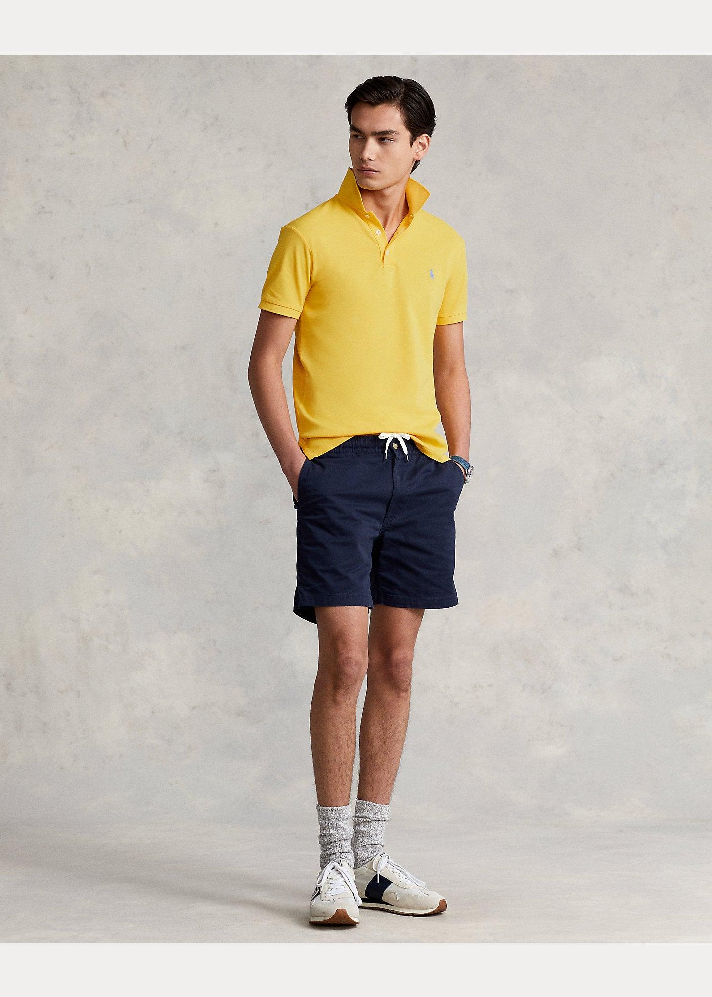 Polo Ralph Lauren cintré jaune en coton stretch - Georgespaul