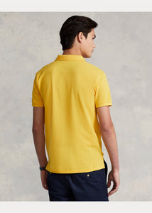 Polo homme Ralph Lauren cintré jaune en coton piqué | Georgespaul
