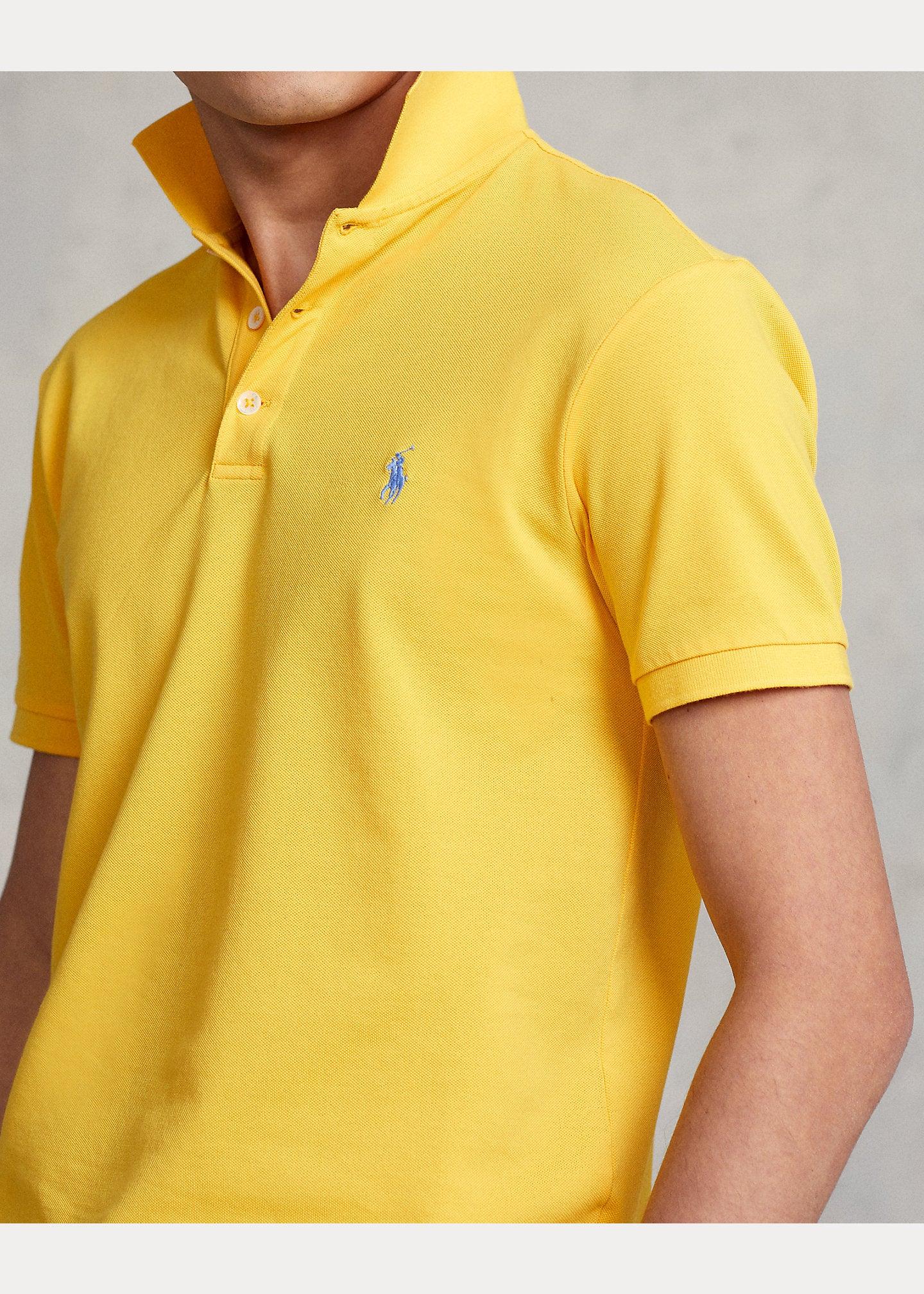 Polo Ralph Lauren cintré jaune en coton stretch - Georgespaul