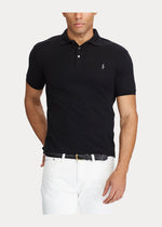 Charger l&#39;image dans la galerie, Polo homme Ralph Lauren cintré noir en coton piqué | Georgespaul
