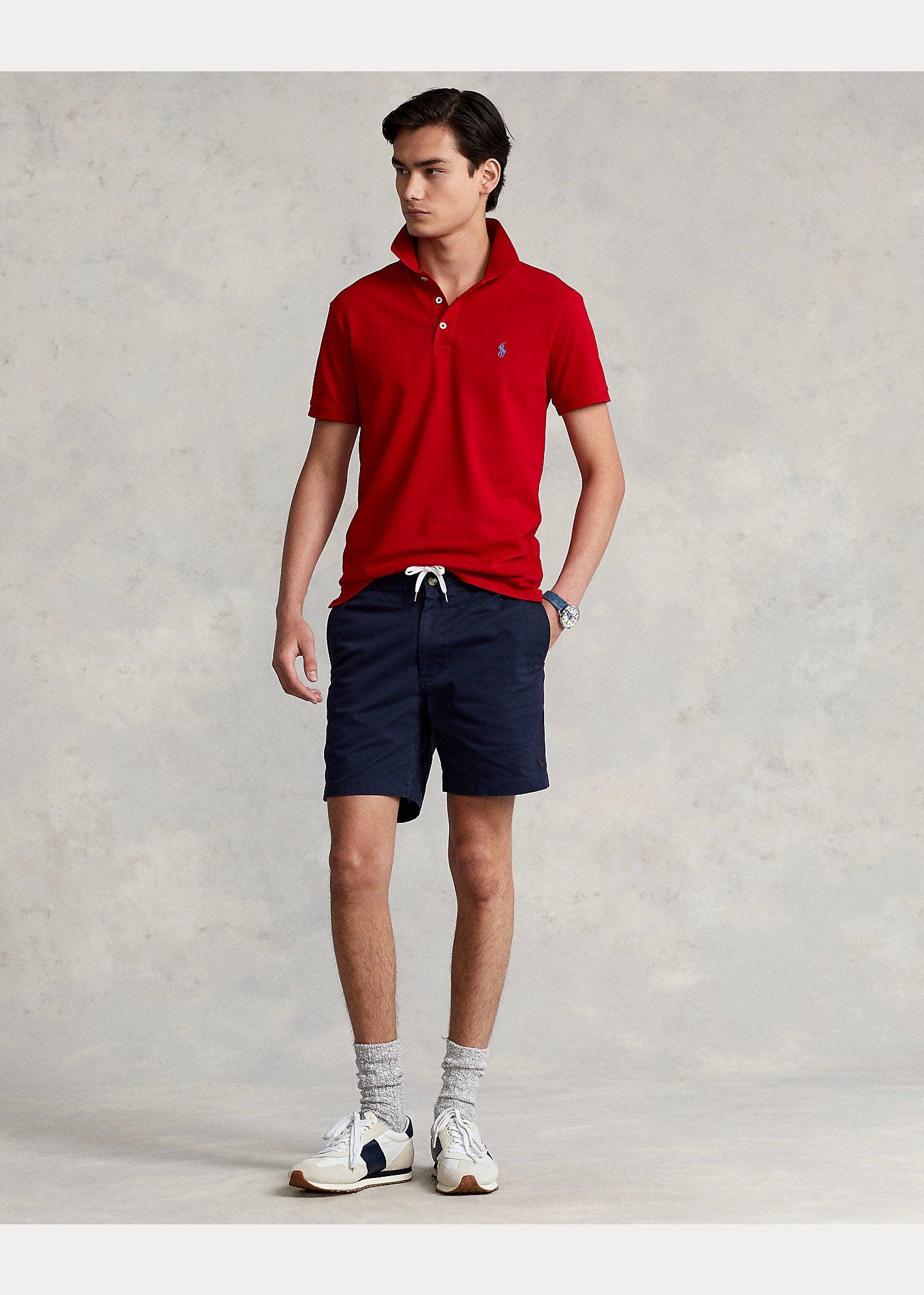 Polo Ralph Lauren cintré rouge en coton stretch - Georgespaul